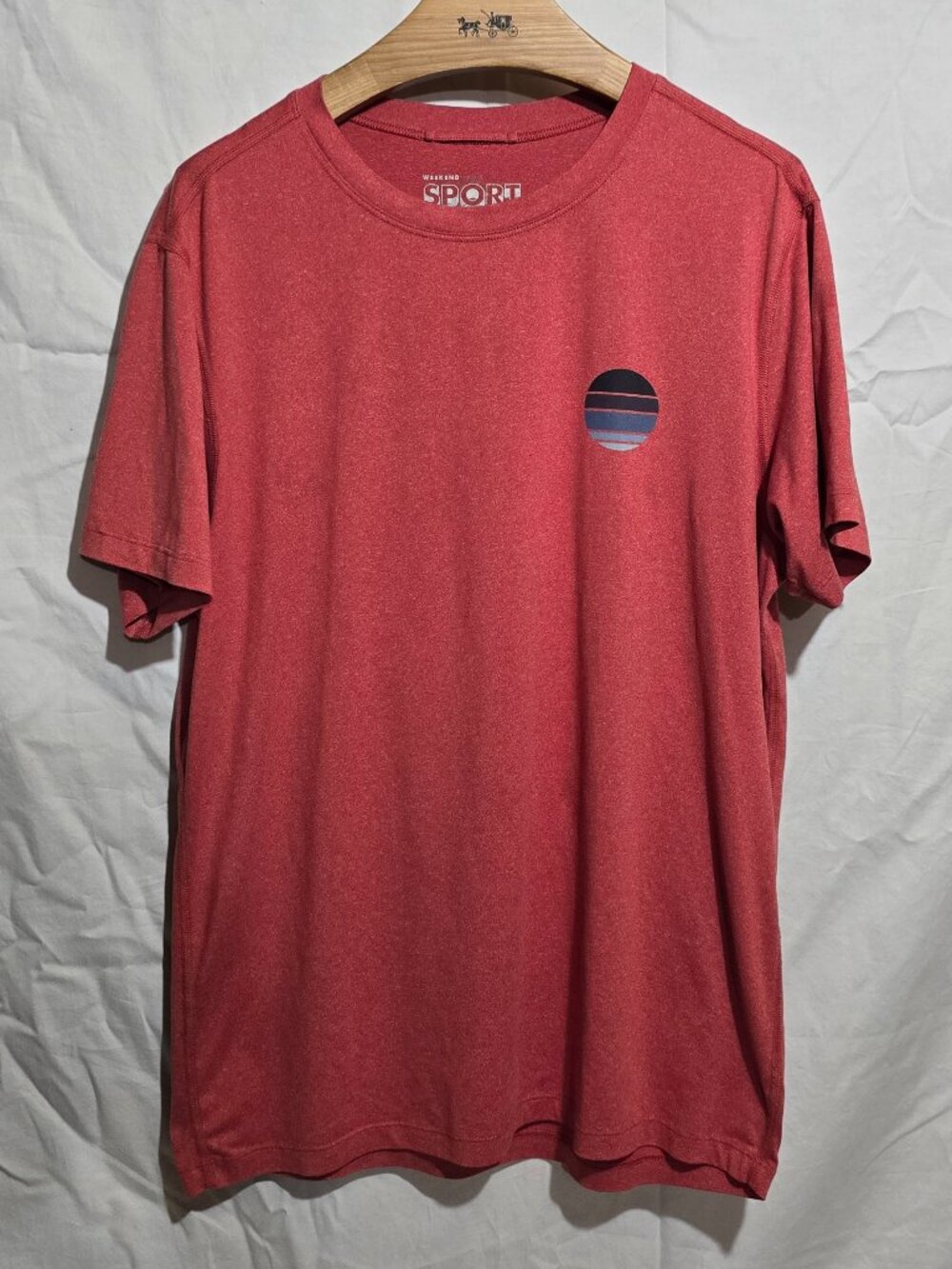 Marine Layer Weekend Sport SS Performance Crewneck -Red - Sz S*